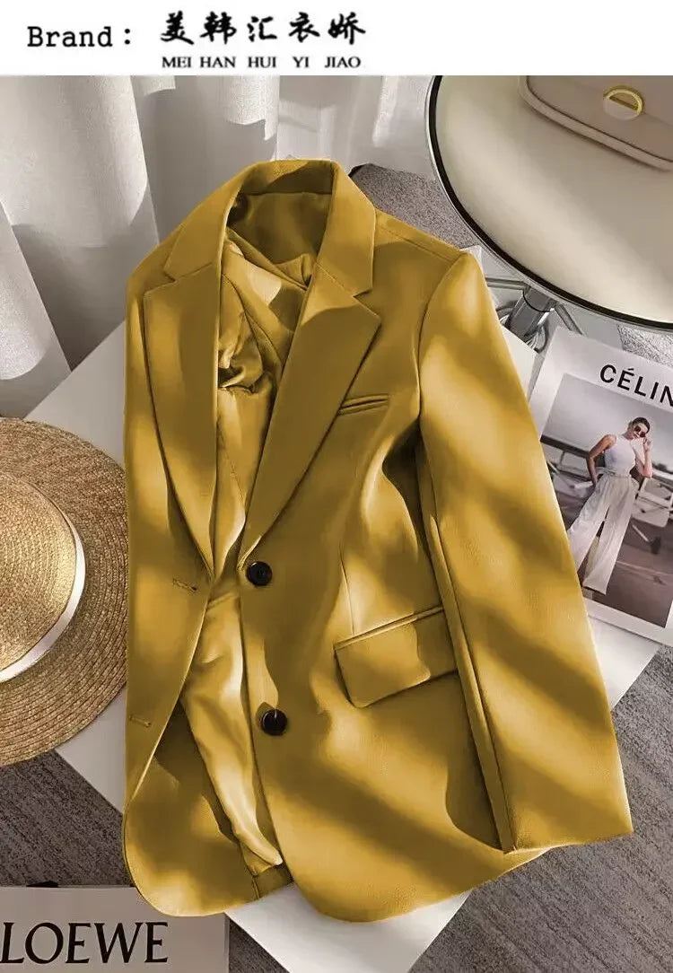 New Spring Suit 2025 Suit Jacket for Women with Small Temperament and High-end Feel Loose Casual Chic Elegant Fashion Coat Top