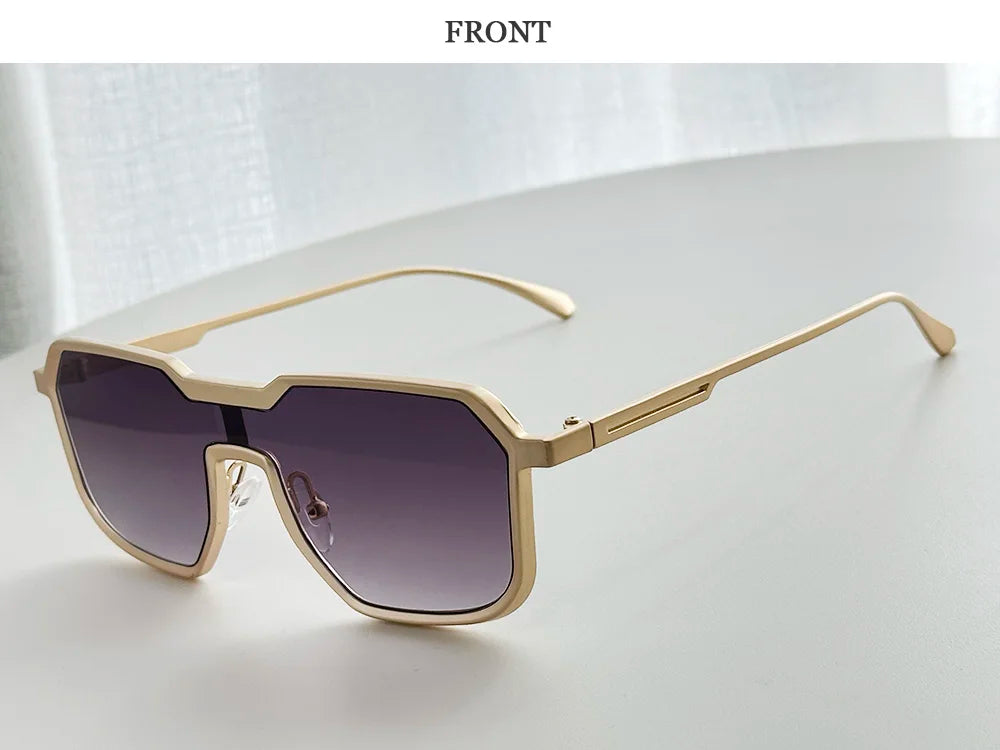 Steampunk Sunglass Men One Pieces Vintage Sunglasses Women New Luxury Fashion Glasses Gafas De Sol Hombre Zonnebril Dropshipping