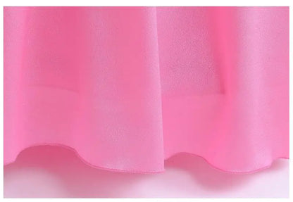 Princess Peach Chiffon Lace Girls Cosplay Dress Baby Kids Vestidos Party Dresses Carnival Halloween Costume for 3-11 years