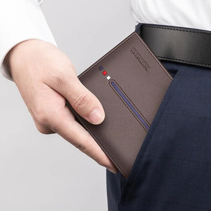 Protection Men Leather Wallet Business Small Cowhide Purse for Men Fashion Father Gifts