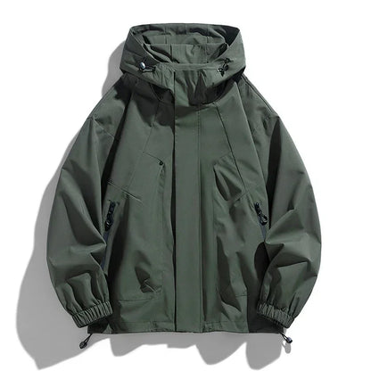 Softshell 8XL Men Jacket Hooded Windbreaker Trench Oversize 6XL 7XL Plus Size Waterproof Black Bomber Camping Loose Thin Coats