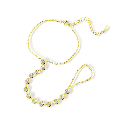 3mm Moissanite Bracelets for Women Girls 15-20cm Adjustable Chain 925 Sterling Silver Plated 18k Dainty Bubble Bracelet