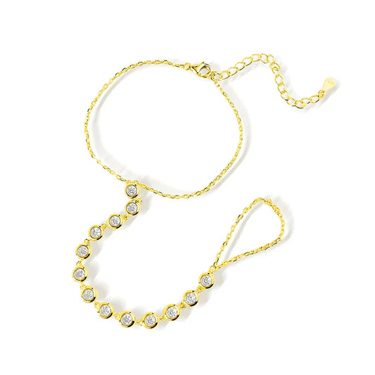 Bracelets en Moissanite de 3mm pour femmes et filles, chaîne ajustable de 15 à 20cm, en argent sterling 925 plaqué or 18k, bracelet délicat à bulles