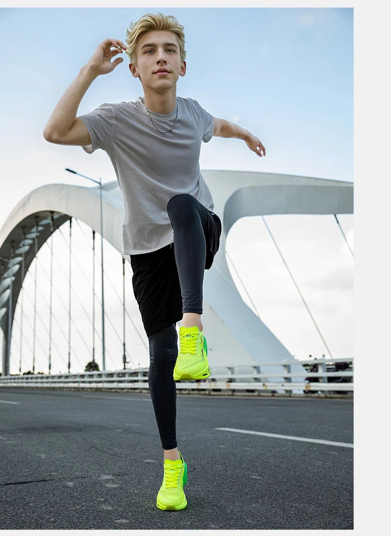 Running Shoes Carbon Board Profession Marathon Men Sports Breathable Lightweight Women's Comfortable Athletic Nonskid Sneakers
