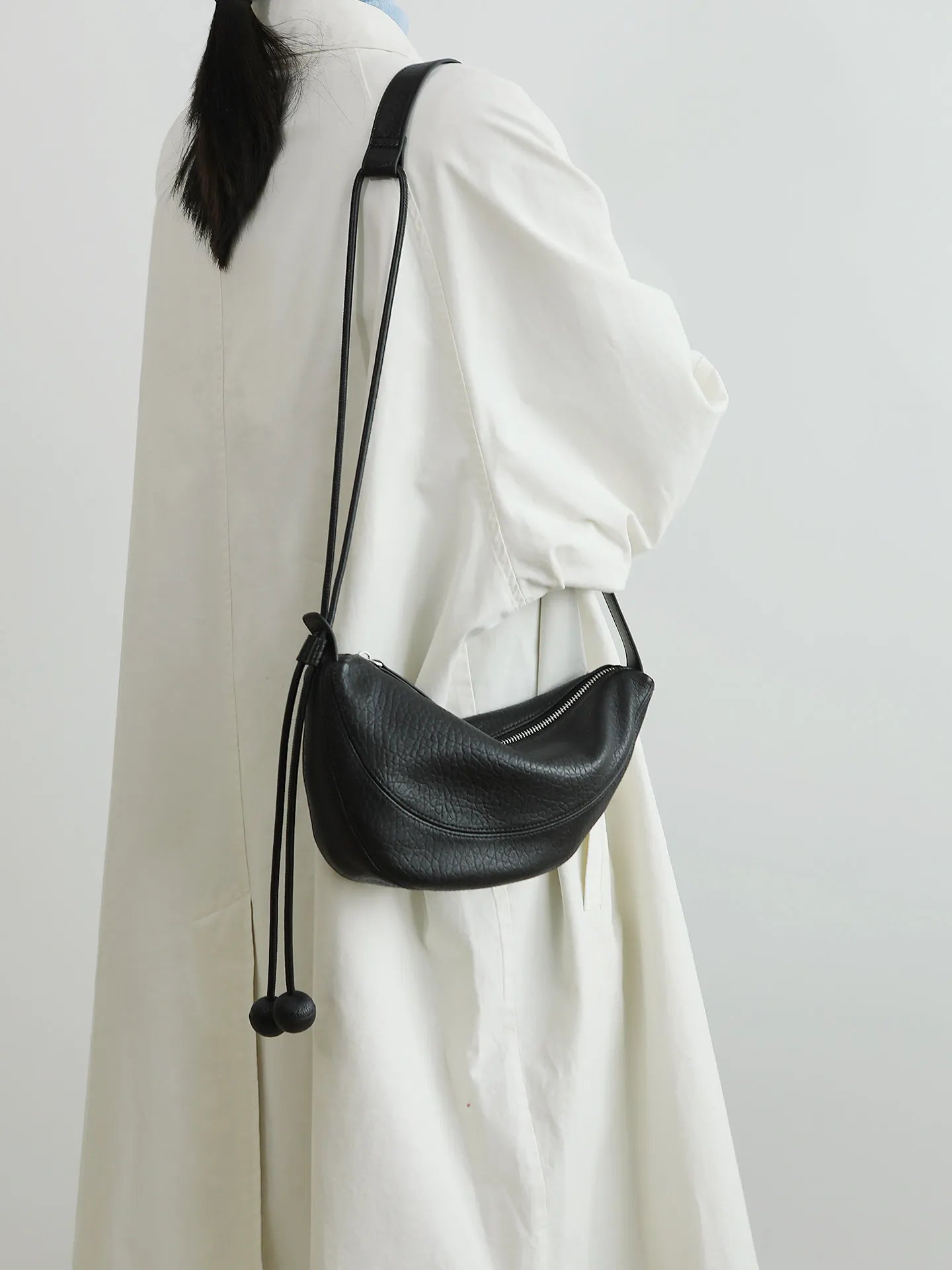 Genuine leather dumpling bag Shoulder Bag Handbag Women's Crossbody Bags Cowhide 2026 large capacity shell-shaped bag