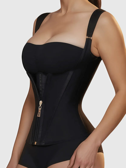 Women Latex Waist Trainer Corset Tummy Control Body Shaper Shapewear Colombianas fajas Slimming Girdle Zipper Flat Belly Belt