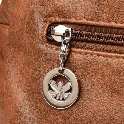 Luxury Soft Pu Leather Brand Girls Shoulder Bags Black HandBags Tote New Arrival Mini Small Motorcycle Bags Crossbody for Women