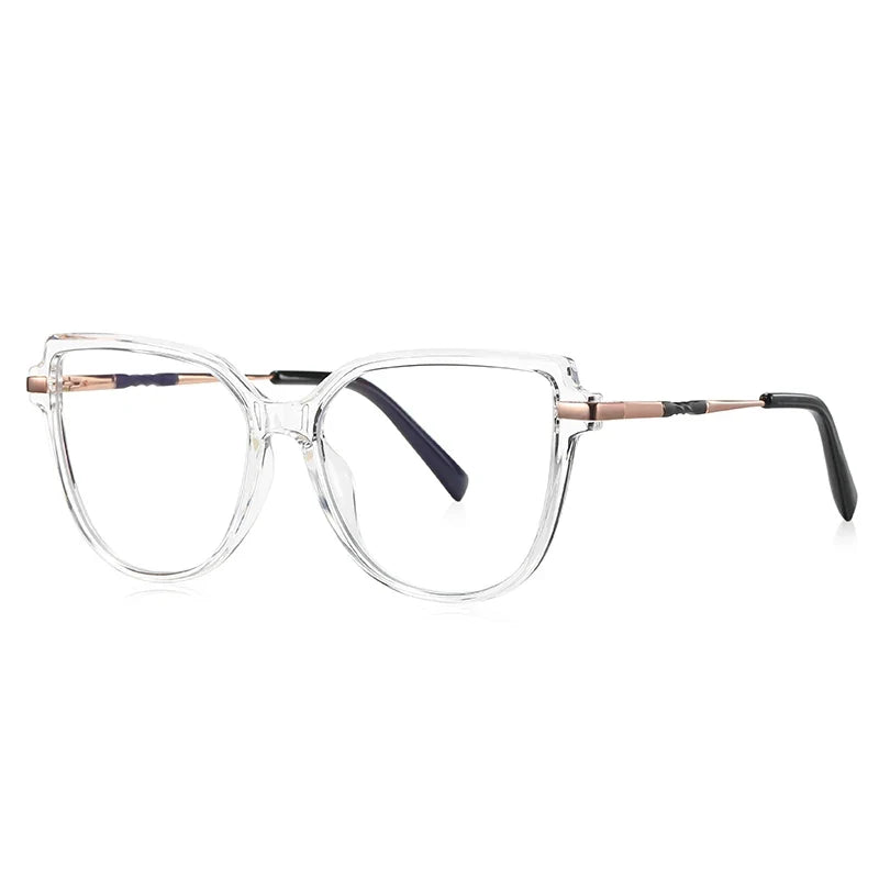 Stylish Large Frame Simple Geometric Design Anti-blue Light Reading Glasses Customized Prescription Available PFD2210