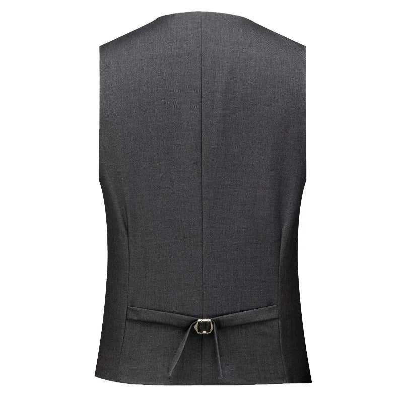 Man Waistcoat Single-breasted V-neck Male Suit Vest Simple Solid Color Comfortable Business Casual Versatile Men Vest
