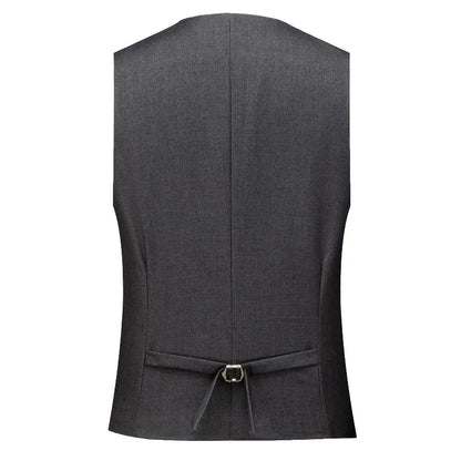 Man Waistcoat Single-breasted V-neck Male Suit Vest Simple Solid Color Comfortable Business Casual Versatile Men Vest