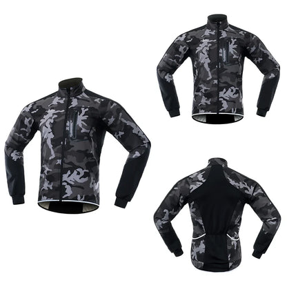 Winter Men's Cycling Jacket Bicycle Softshell Fleece Thermal Motorcycle Windbreaker Raincoats Bike Outdoor Sport BG011