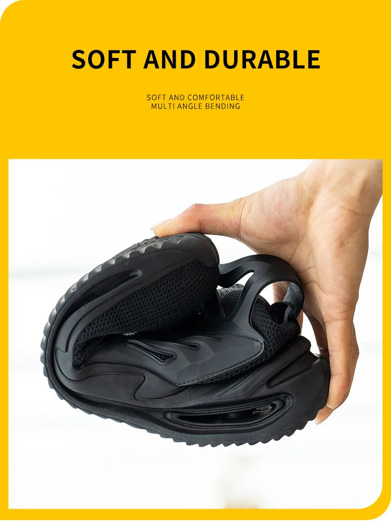 European Plus Size 50 Newest Design Men Wrok Safety Boots Anti-smash Steel Toe Cap Indestructible Construction Industry Shoes