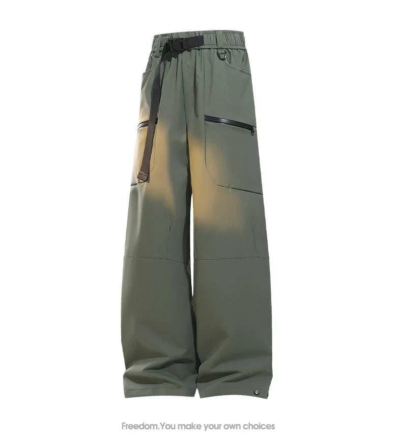 Autumn Hiking Pants Male With Belt Outdoor Waterproof Windproof Camping Trousers Spring Women Wear-Resistant Mountaineering Pant