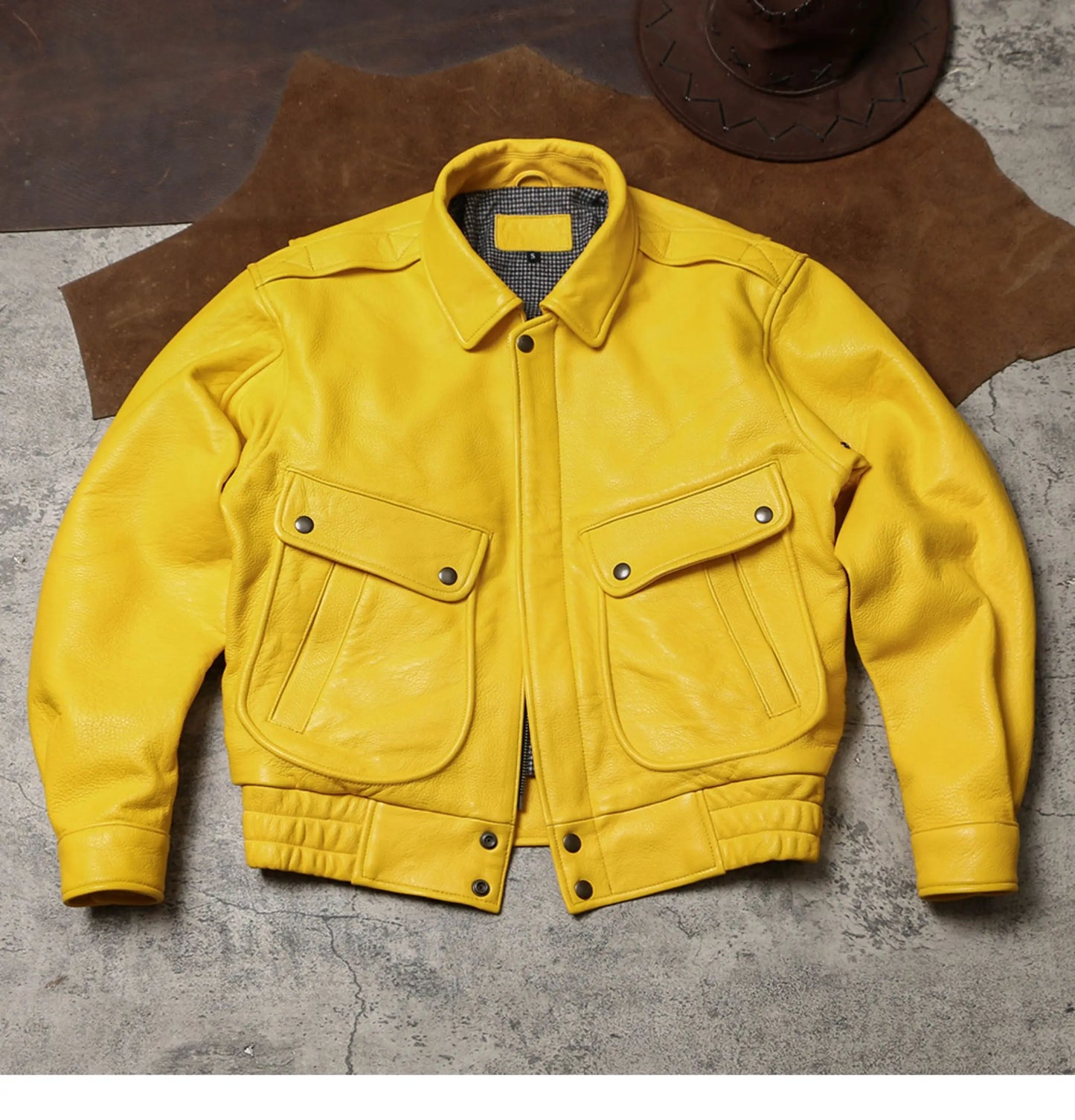 Spring Autumn Cool Handsome Short Yellow Soft Pu Leather Jacket Men Turn-down Collar Luxury Designer Clothes 2025