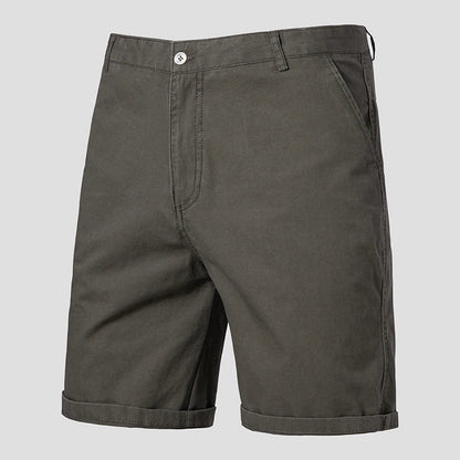 Men Casual Cotton Shorts Golf Dress Shorts Light Weight Sports Casual Knee Shorts Men's Bermuda