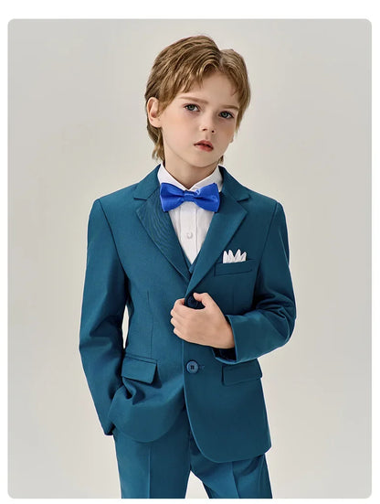 Prince Kids Purple Jakcet Vest Pants Bowtie Piano Party Dress Boys Wedding Ceremony Photograph Suit Children Performance Costume