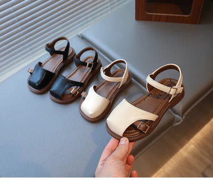 Summer Quick-Dry Children’s Sandals for Girls Non-Slip Soft Sole Toddler Flats Shoes  Princess Style Shoes Party School Elegant