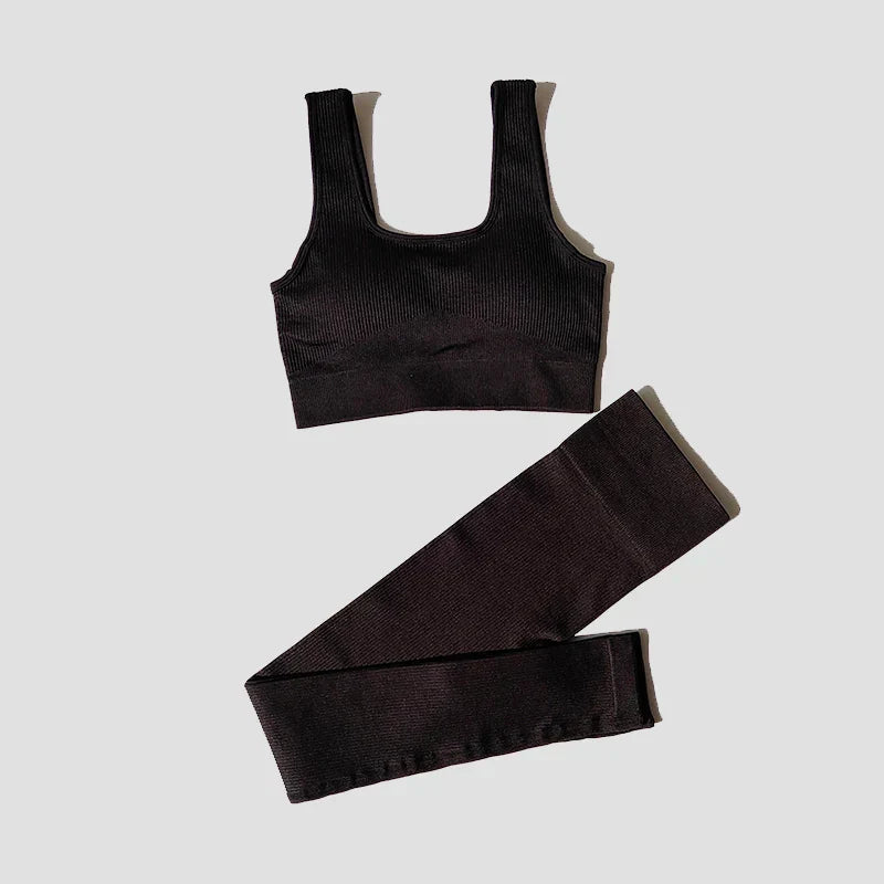 2/4/6PCS Seamless Women Yoga Set Workout Sportswear Fitness Bra Sport Pants Gym Clothing High Waist Leggings Shorts Sports Suits