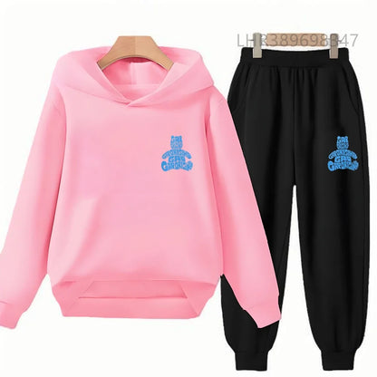 Children's Hoodies Suit Suitable Girls Boy Black Small Bear Brand Print Age 3-12 Coat Toddler Long Sleeves Leisure Clothing