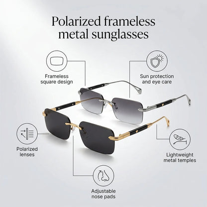 2026 Rimless Sunglasses Women Vacation Sunscreen New Square Sunglass Men Brand Design Fashion Glasses Shades Lentes De Sol Mujer
