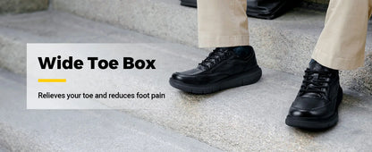 Wide Version Men's Leather Shoes Walking Shoes Oxford Shoes For Formal Business Shoe Comfortable All Day Wear