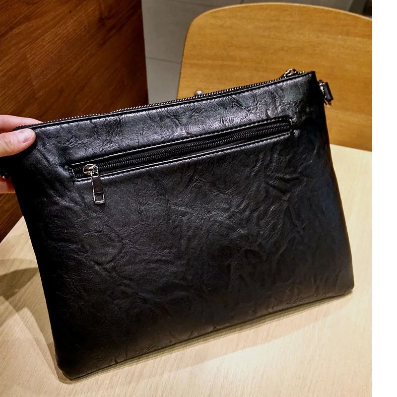 Brand Design Rivets Women Envelope Clutch Bag PU Leather Ladies Crossbody Messenger Bag Female Shoulder Bag Party Clutches Wrist