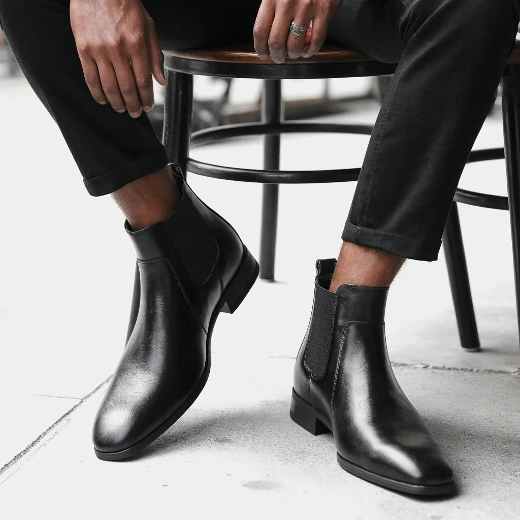 Men Boots Casual 2026 Fashion Brand Comfortable Boots Leather Chelsea boots