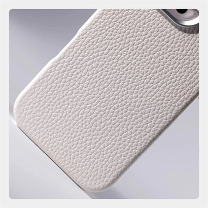 Luxury Magnetic Lychee Texture PU Leather Case For iPhone 17 16 Pro Max 15 14 13 For Magsafe Alloy Lens Shockproof Bumper Cover