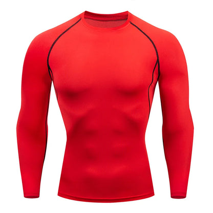 Men's Long Sleeves T-shirt Fitness Sportswear Spring Autumn Athletic Quick Dry T-shirt Gym Running Sports Outdoor Tops for Men