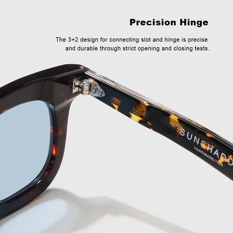 Top Quality Handmade Acetate Round Sunglasses Men Women Classic Sunglasses Outdoor UV400 Protection Glasses Custom Logo Lenses