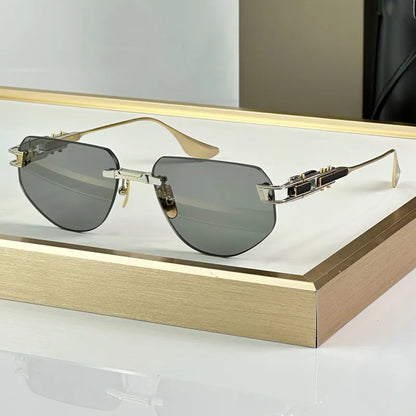 Rimless 164 Grand-imperyn Luxury Sunglasses Irregular Square Alloy High Quality Gradient Classicla Boundless UV400 Outdoor Gafas