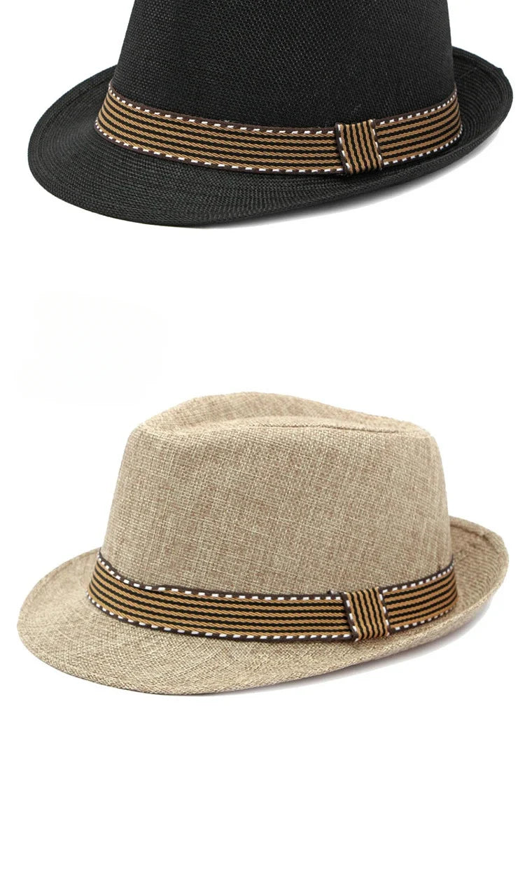 Middle-aged and Elderly MenHats Retro Jazz Hats Fashion Beach Hats Sun Visor Hat Women in Summer.