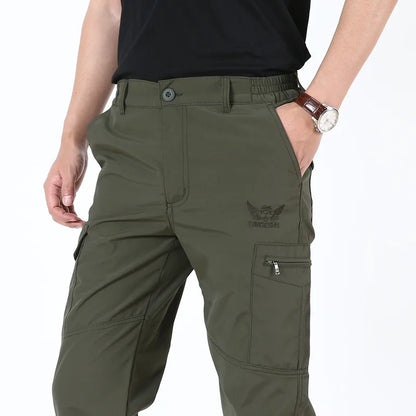 2026 Outdoor Work Tactical Pants Men Spring Autumn Casual Cargo Trousers Waterproof Hiking Pant Elastic Traveling Workwear Pants
