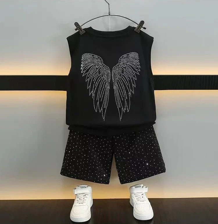 Junior Top and Bottom Set Outdoor Clothing Summer Suit for Boy Clothes Children Child Years Boy´s Children's T-shirt From 4 8 12