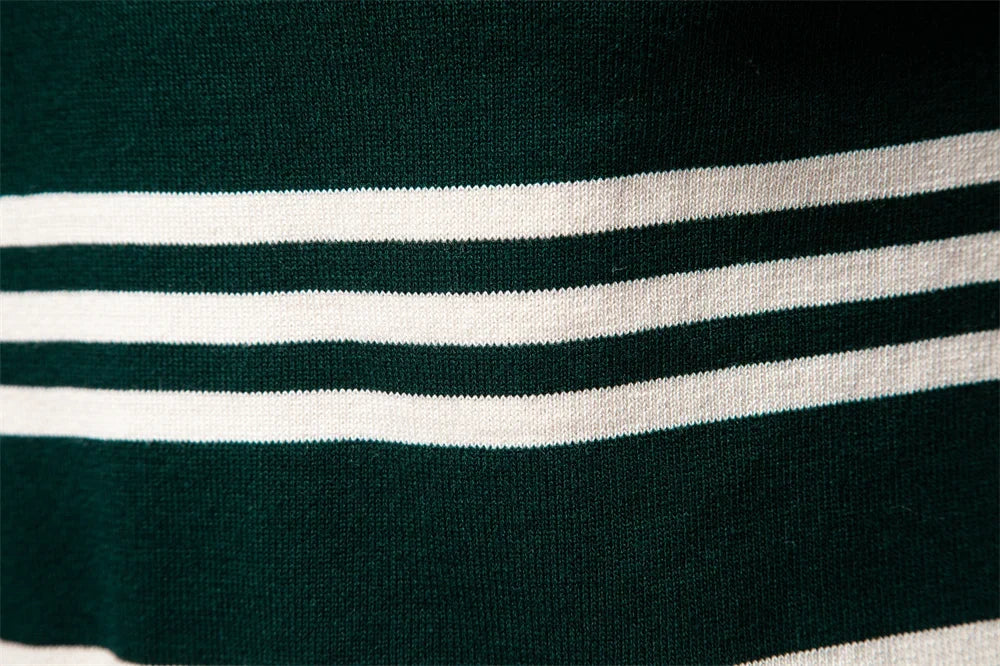 2025 Color Block Polo Men Striped Long Sleeve New Autumn Designer Social Business Premium T-shirts Male