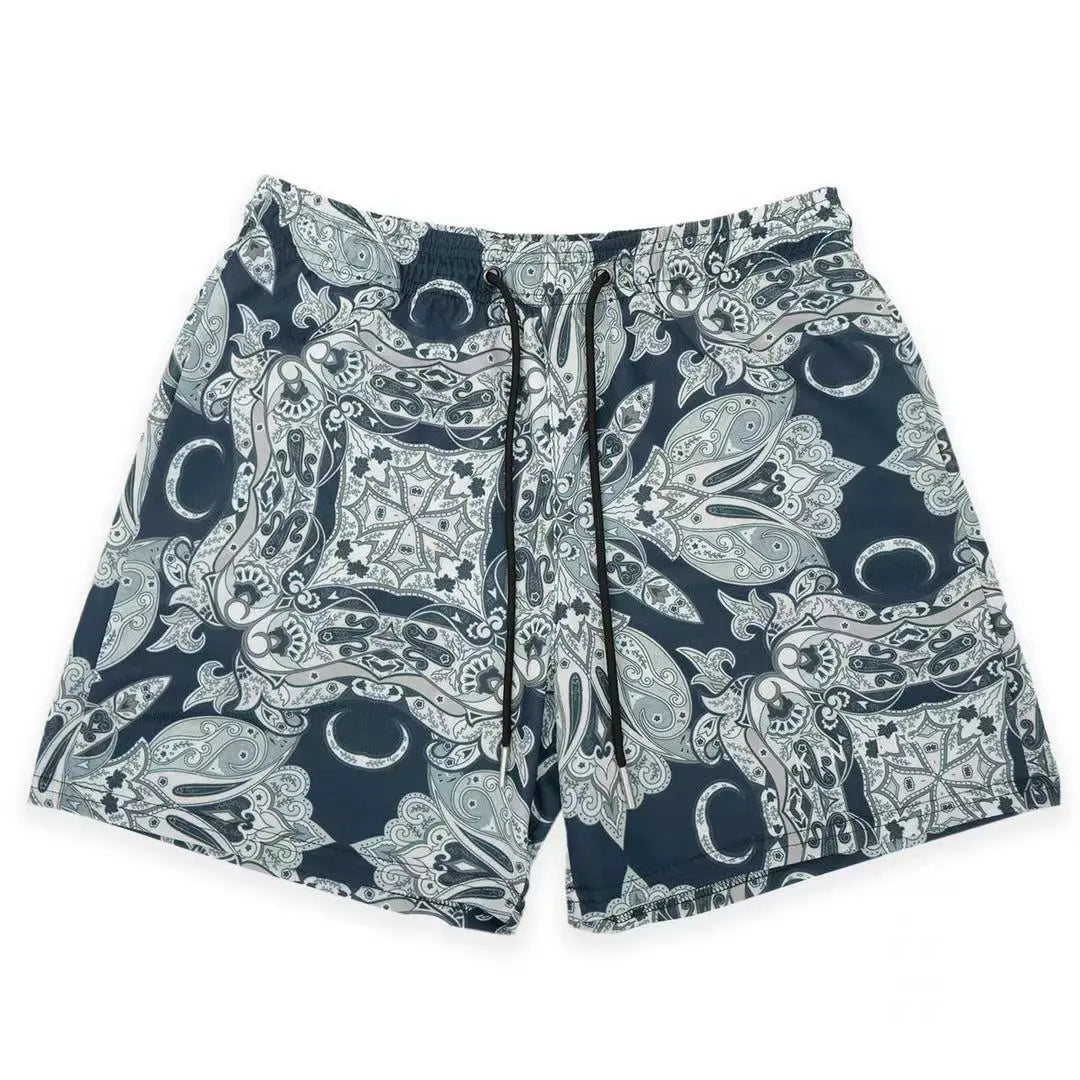 Summer Trend Motorcycle Shorts Mens Quick Dry Clothing Casual Short Pants Gym Fitness Sports Mesh Basketball Sweatpants