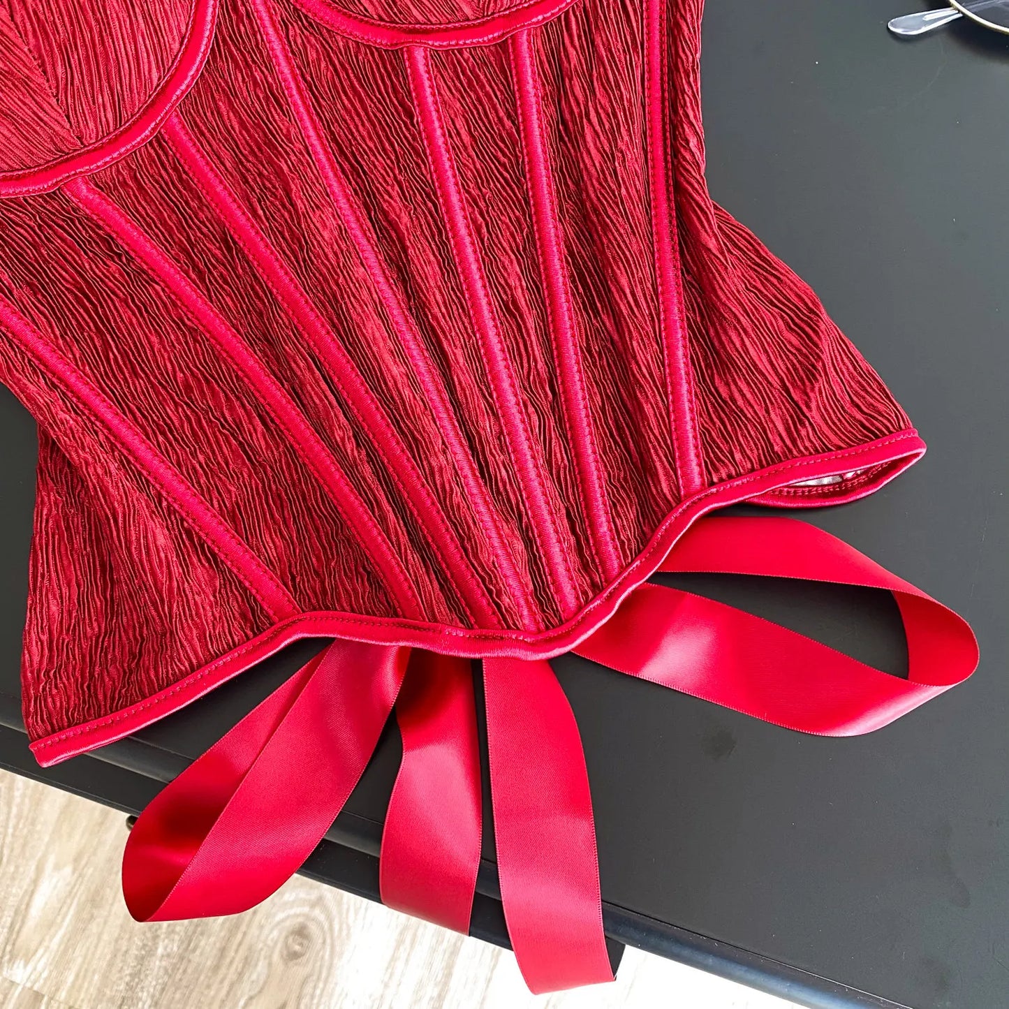 Luxury Party Corset Top Ladies French Style Lace Up Texture Senior Sexy Camisole Summer Retro Sensual Bodycon Tank Top