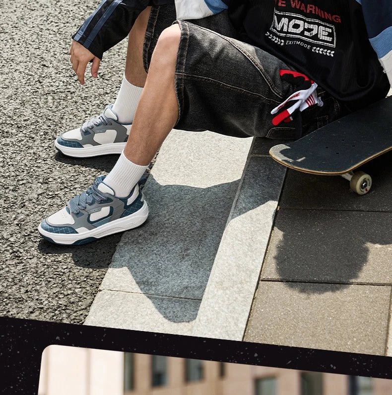 Men Board Shoes Synthetic Leather Upper Comfort Chunky Anti-slip Durable Commuter Sneakers Male 672616614