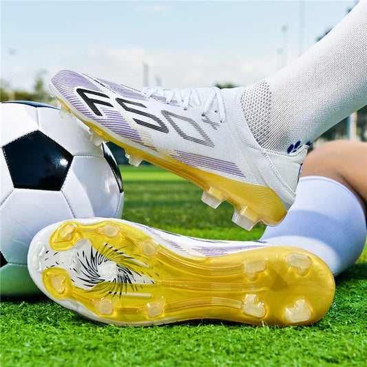 New Men Football Boots Match Cleats High-quality Futsal Indoor Sneakers Non-Slip Grass Soccer Shoes Hot-selling High-top Outdoor