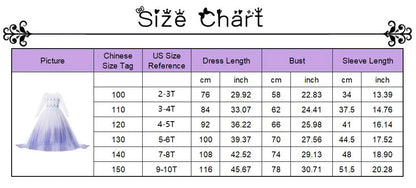 Girls Princess Dress Kids Elsa Anna Snow White Aurora Belle Rapunzel Peach Halloween Costume Children Birthday Party Clothes