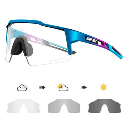 Red Photochromic Cycling Sunglasses for Men Blue Photochromic Cycling Glasses Mountain New Bicycle Goggles Eyewear Sports