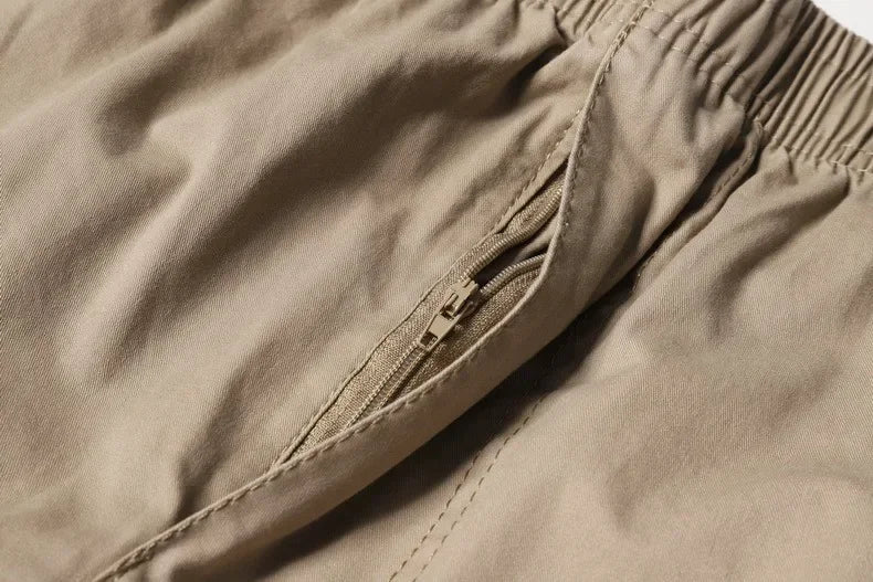 Casual Pants Men's Cargo Trousers Straight Leg Work Pants Men Cotton Casual Loose Spring Summer Wide Overalls Male Multi Pockets