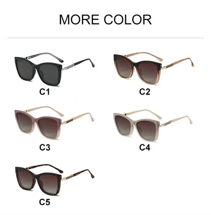 Fashion New Design TR90 Polarized Magnetic Clip-on Sunglasses Men and Women Polarized Sunglasses Optical Myopia Glasses