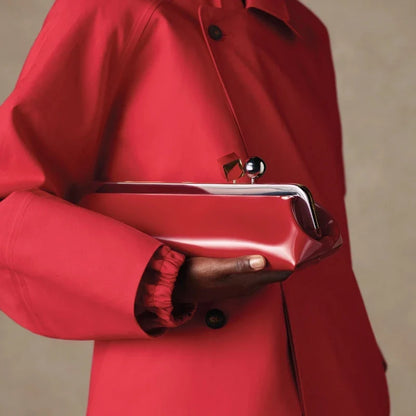 Long Clutch Bag with Removable Shoulder Strap, Women's Fashionable Baguette Bag, Luxury Designer Clip Handbag Purses for Ladies