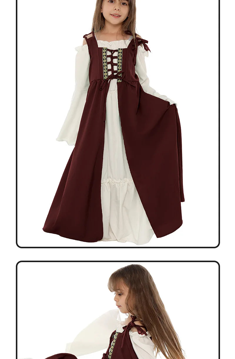 Medieval Renaissance Drama Dance Costume Halloween Girdle Cos Dress Halloween Costumes for Women Dress Love Live Cosplay