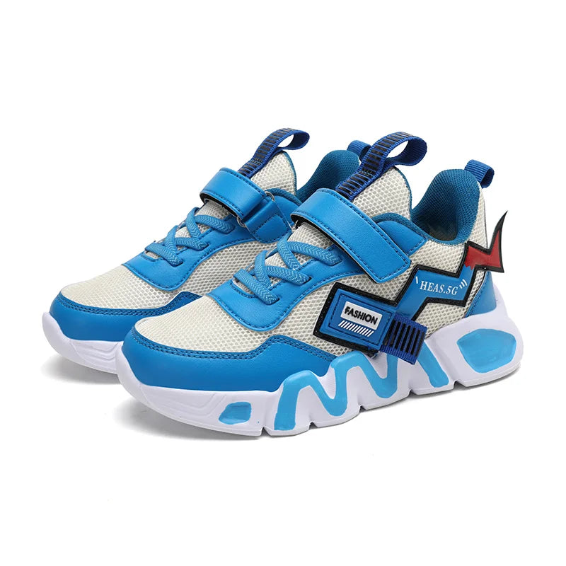 Cartoon Kids Boys Basketball Shoes Soft Sole Sneaker Outdoor Children Sports Running Shoes Non-slip Breathable Walking Sneaker
