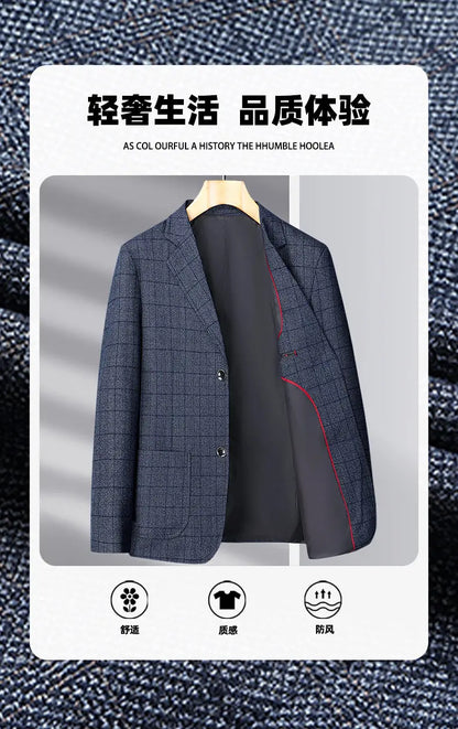 2025 Autumn Winter Woolen Suit Jacket for Men's Korean Slim Fit Casual Business Suit Jackets Social Office Blazers Men Clothing