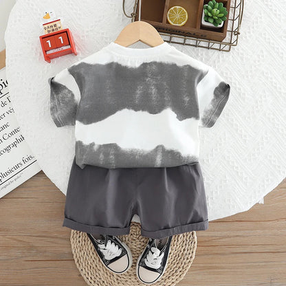 Summer Children Kid Boys Girls Cotton Clothes Full Printed T-shirt Shorts Toddler Clothing Baby Tracksuit Infant Casual Set