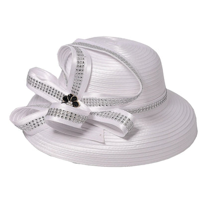 Elegant Cloth Top Hats For Women Cocktail Tea Party Dress Derby Cap Ladies Flower Wide Brim Church Fedora Black Cloche Hats