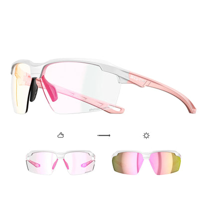 Cycling Red Blue Photochromic Glasses Outdoor Sports Running Men's Sunglasses Road MTB Bicycle Goggles Women Bike Eyewear